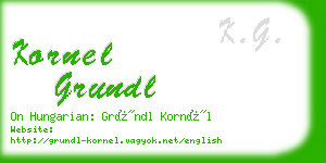 kornel grundl business card